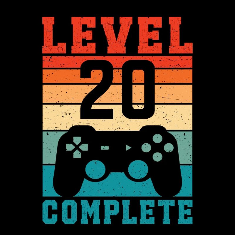 20th Birthday Level 20 Complete 20 Years Gamer