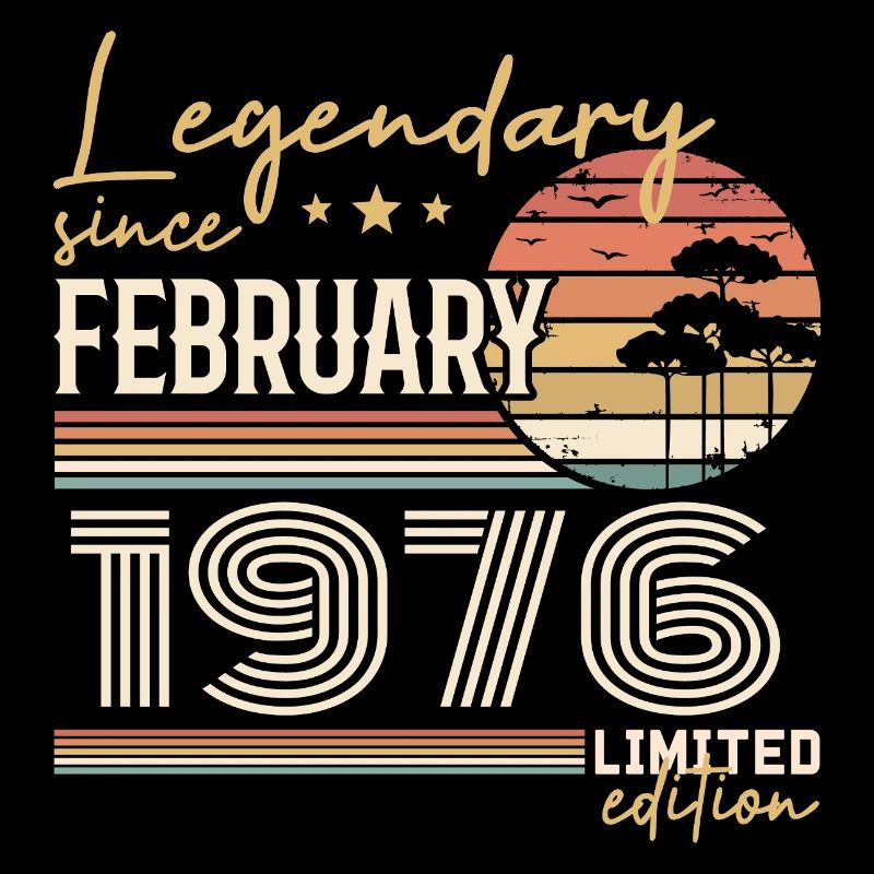 Février 1976 anniversaire 1976 légendes Février