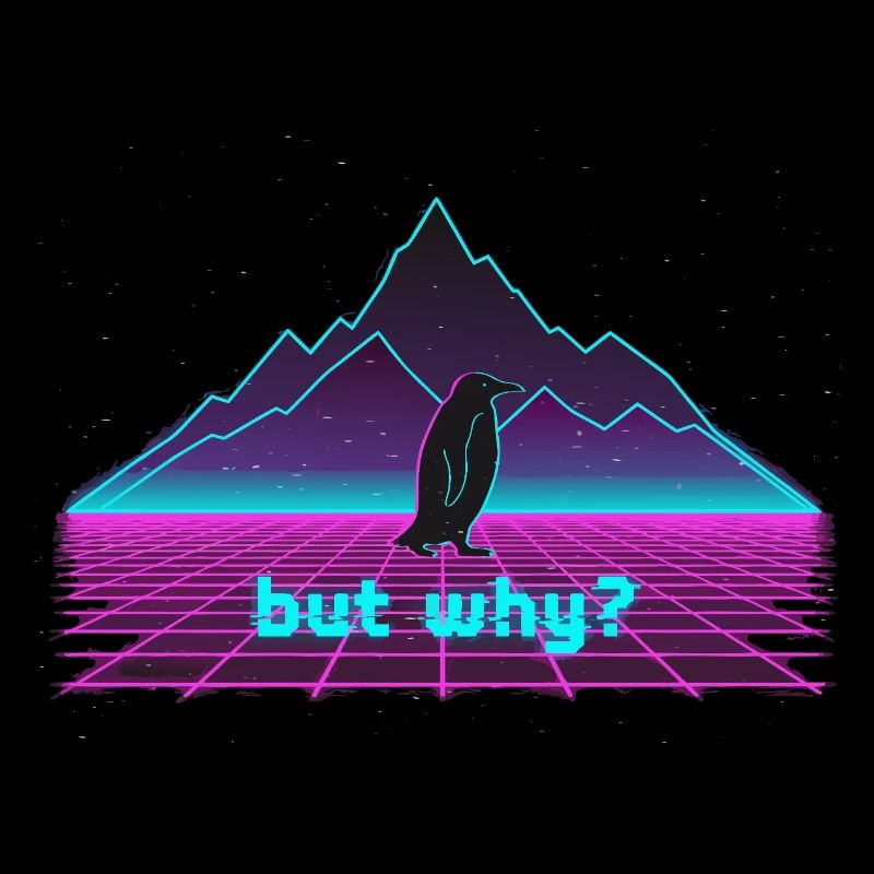 Vaporwave Penguin