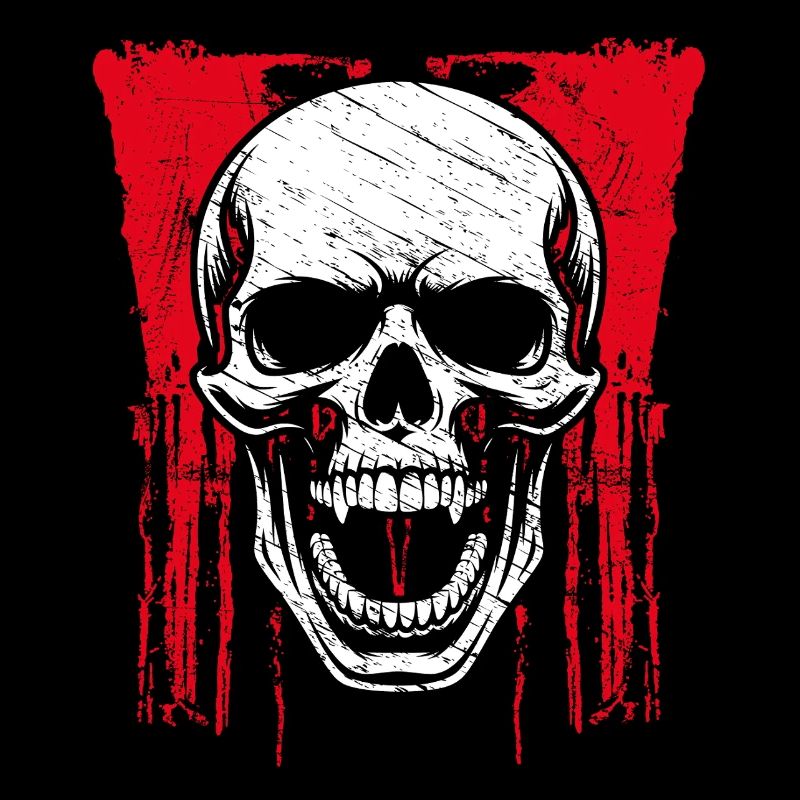 Motif de crâne grunge rouge