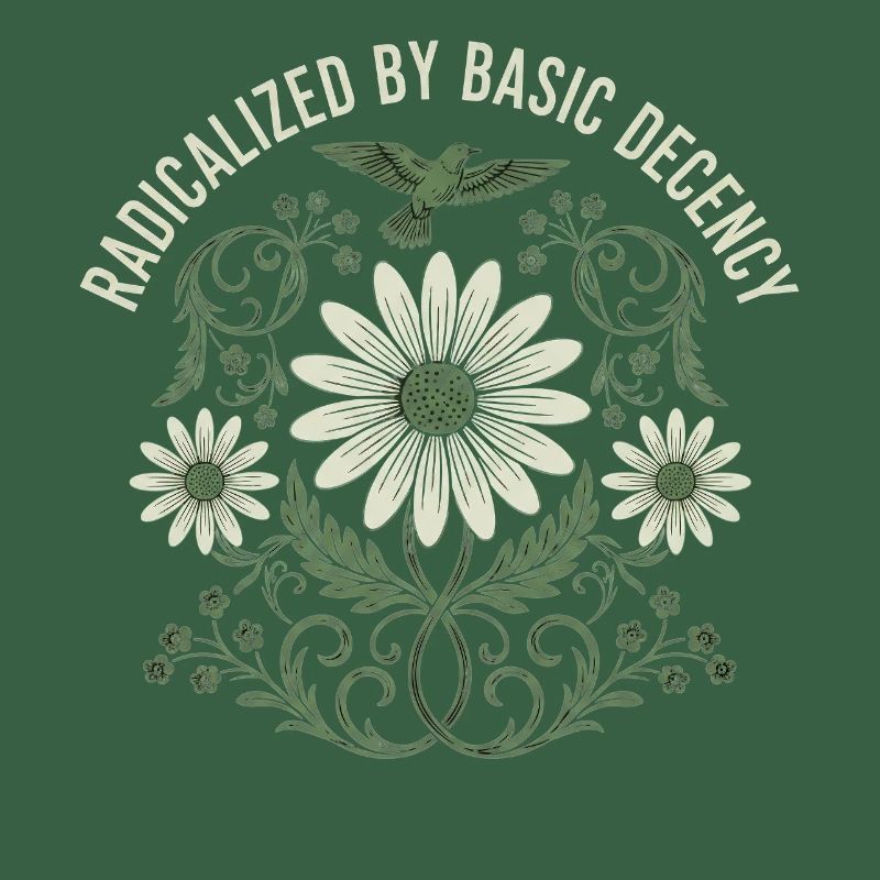 Radicalized by Basic Decency Vintage Flower Shirt
