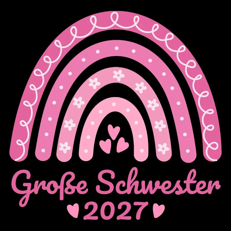 Große Schwester 2027 Regenbogen rosa