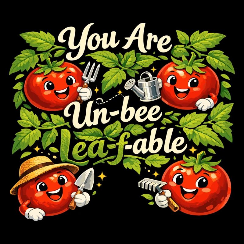 Funny Tomato: You Are Un-bee-leaf-able Design