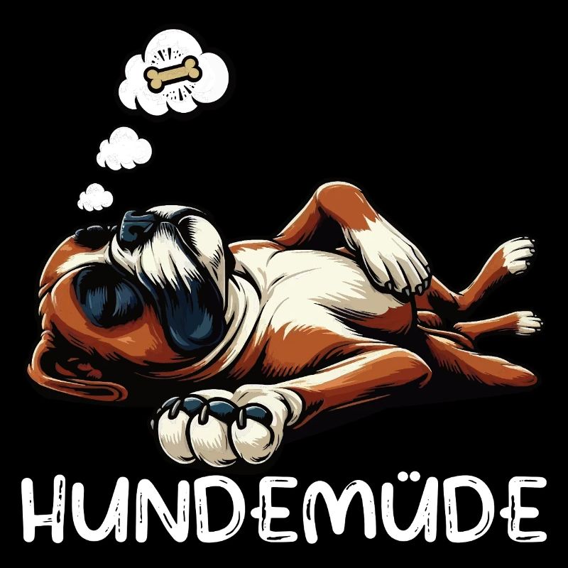 Hundemüde Boxer Boxerhalter Boxerhund Boxerhunde