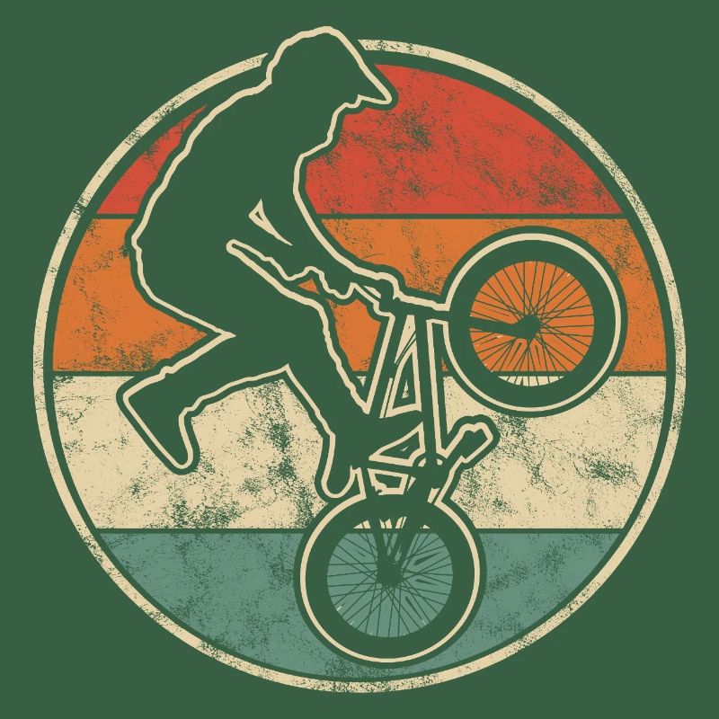 Graphisme de figures BMX biker dans le style vintage