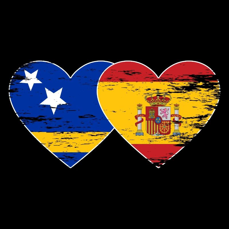 Curacao_Spanien_Flagge_Herz_used