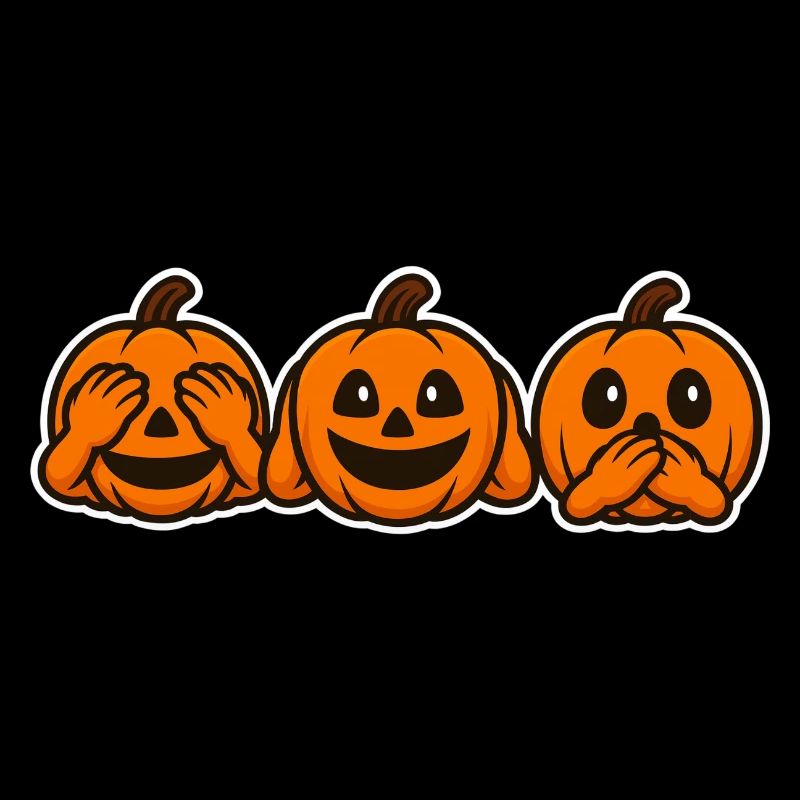 Halloween Pumpkins – The Three Wise Monkeys