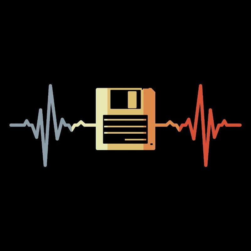 Retro Floppy Disk ECG