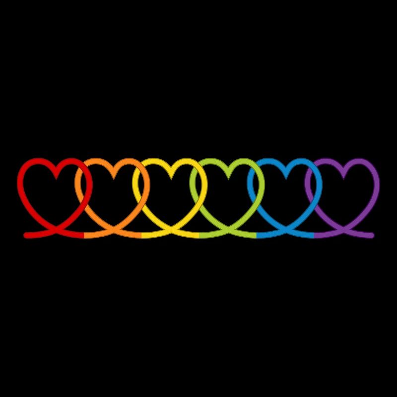 Coeurs arc-en-ciel