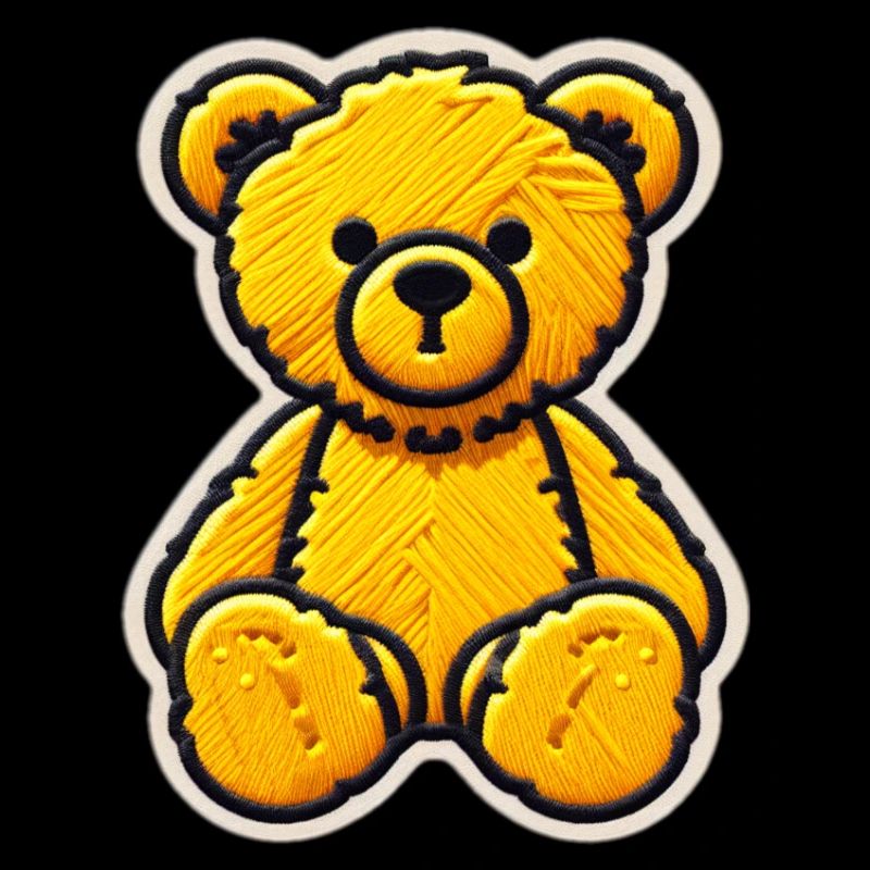 Leuchtender Teddy Patch Stickerei