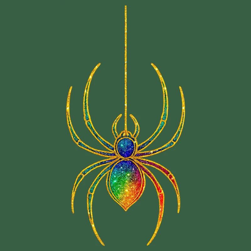 Regenbogen Glitzer-Spinne