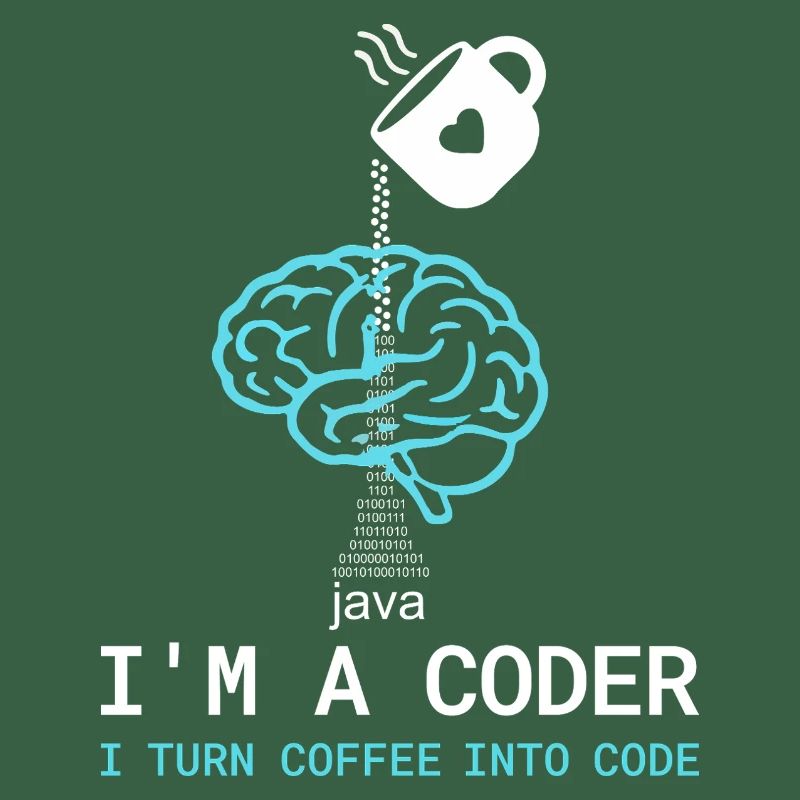T-shirt Coder : Du café dans le code – Nerdy Programmie