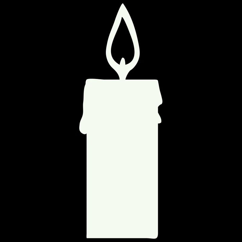 Light silhouette candle in lantern