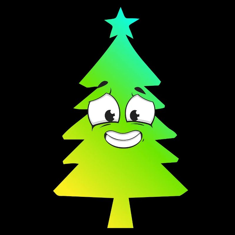 Christmas Tree Gradient Smile