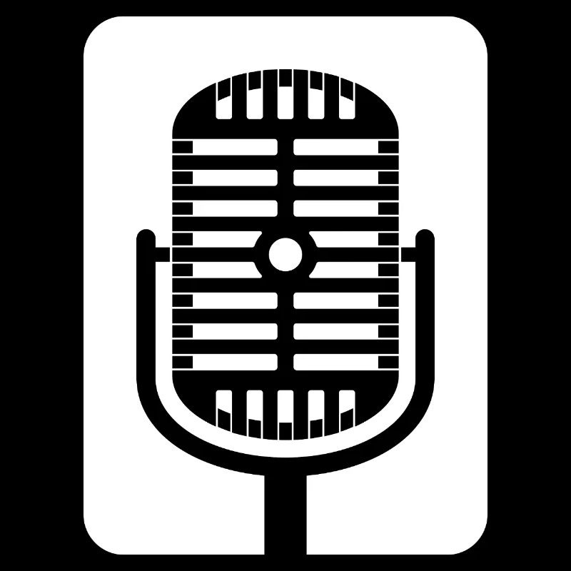 Retro Microphone Emblem