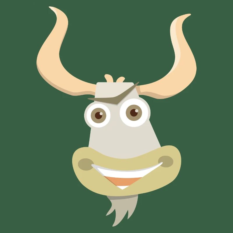 Illustration joyeuse d’une tête de yak