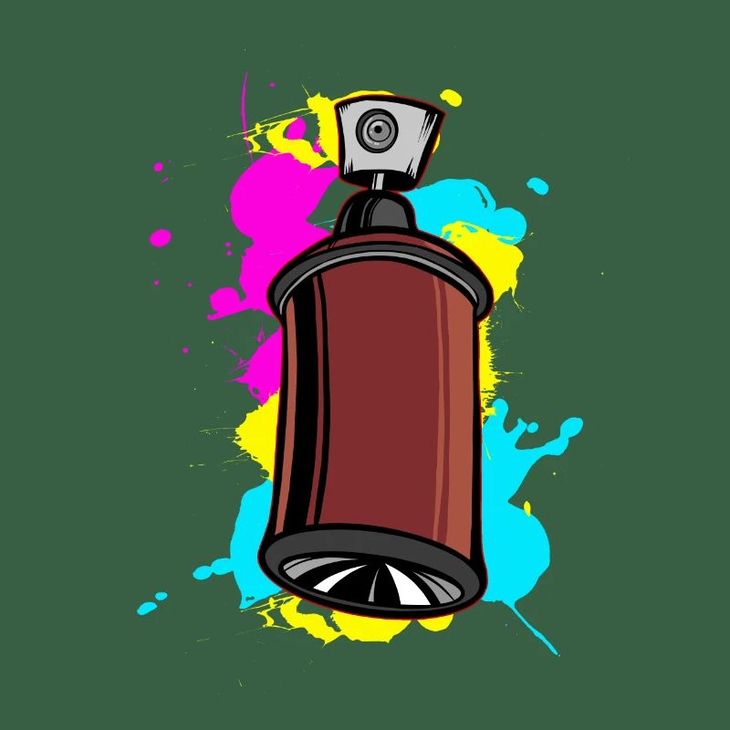 Bunter Schalfspray mit Graffiti-Design