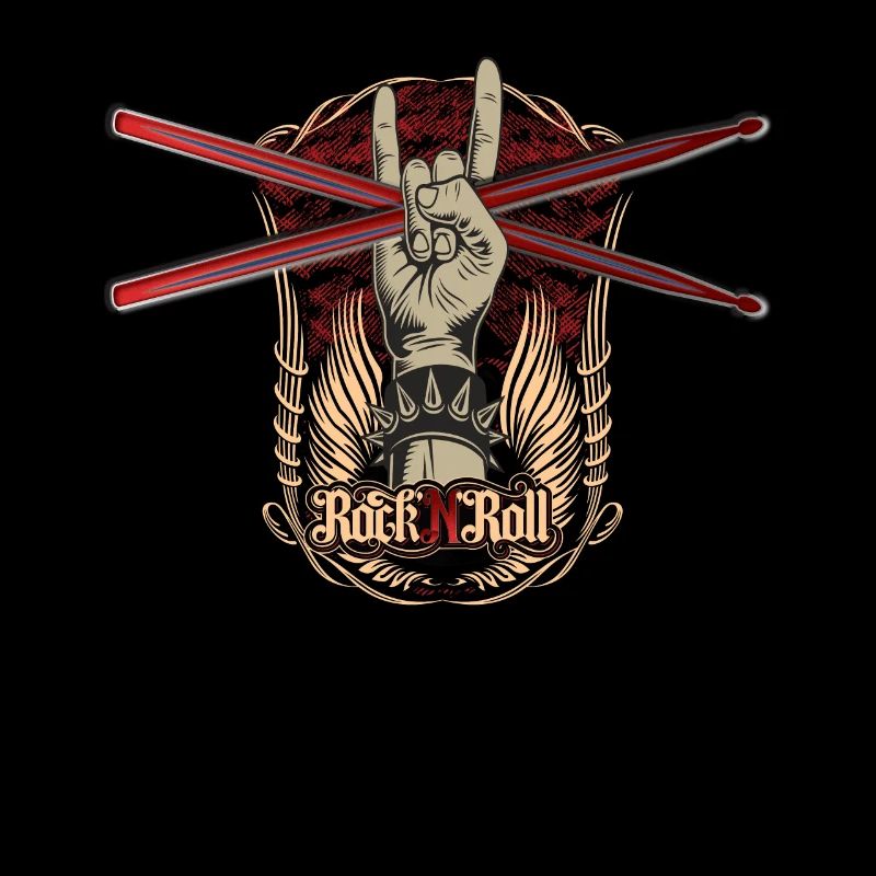 Drummer Schlagzeuger Schlagzeug Faust Drumsticks