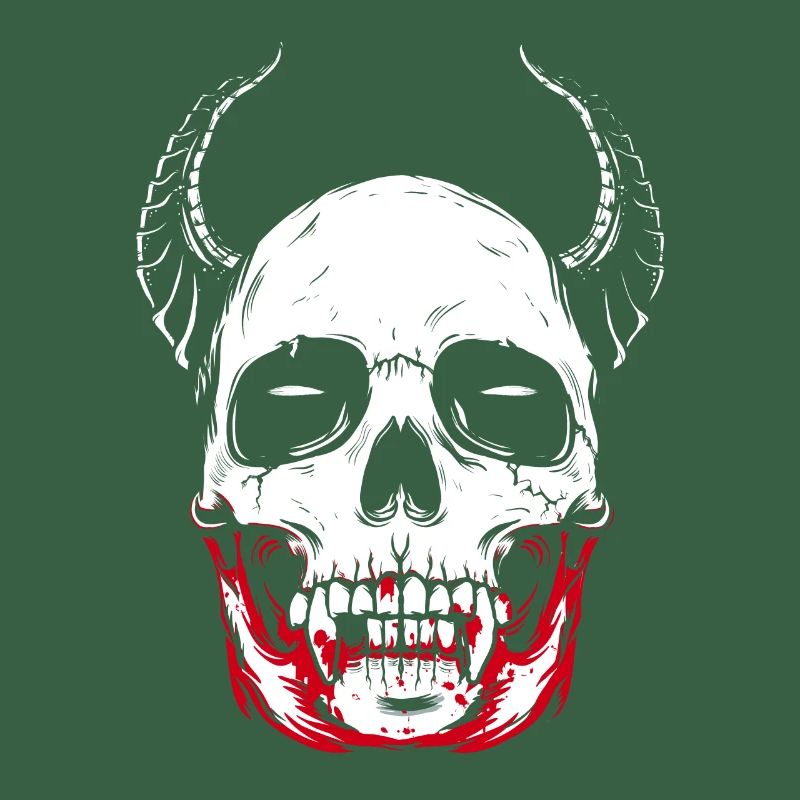 Crâne d'horreur squelette de vampire