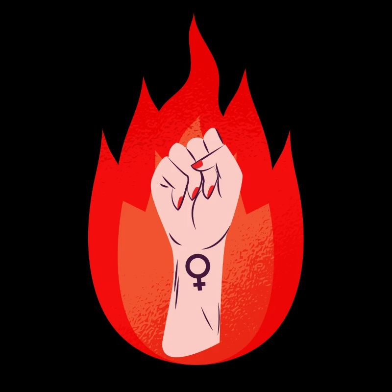 Frauen Zeichen Feminismus Faust
