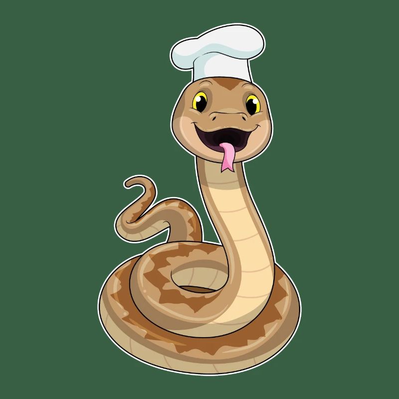 Snake Chef Chef Hat Cooking