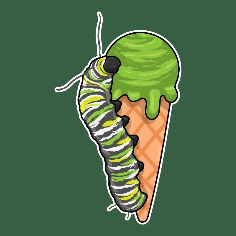 Glace de chenille
