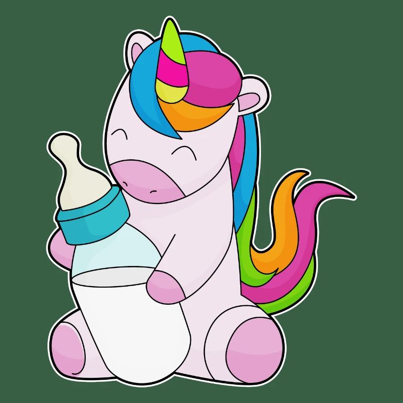 Bouteille de lait Licorne