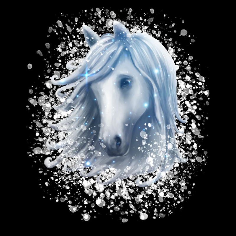 Horse's head in the snow Star Winter