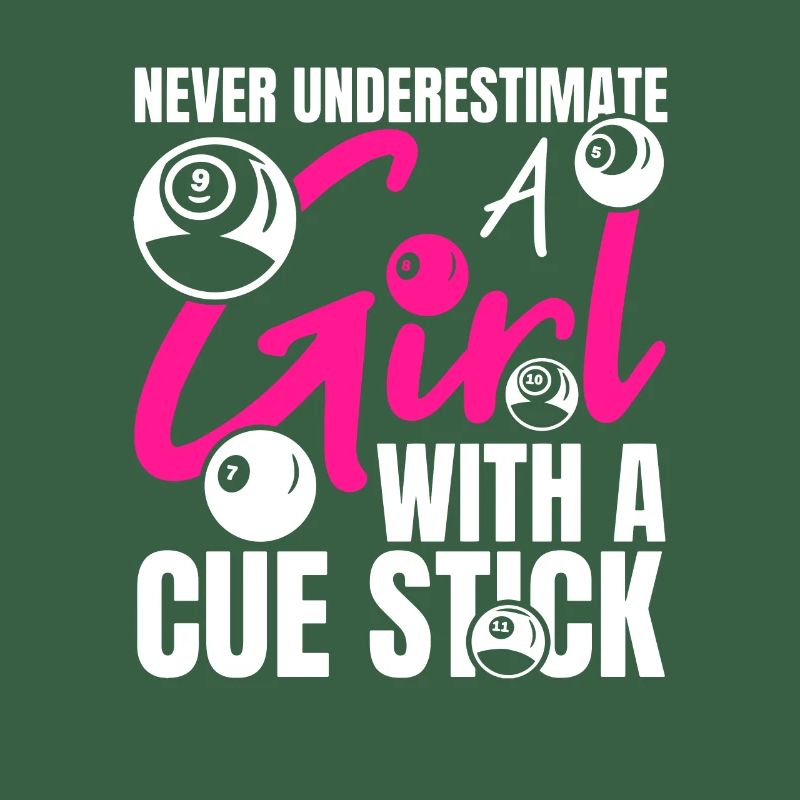 Mädchen mit Billardqueue