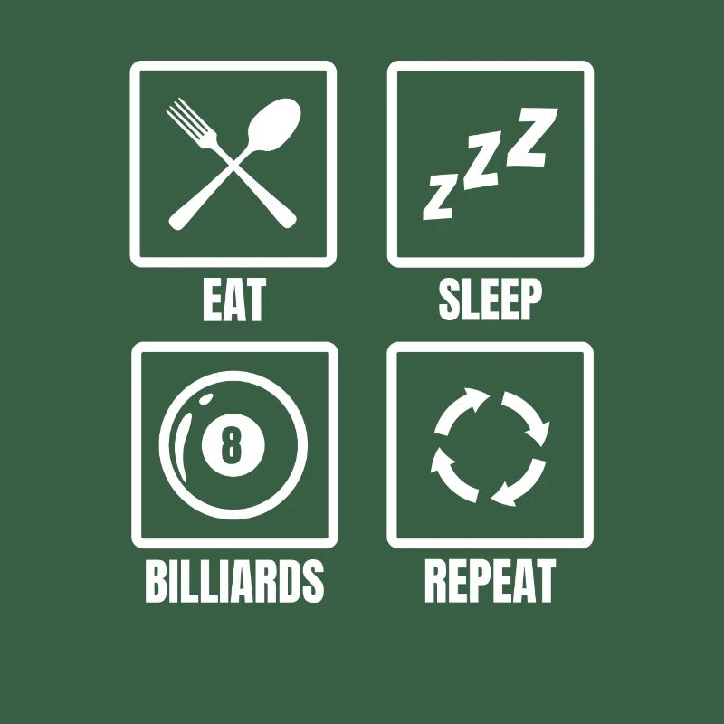 Manger Sleep Billard Répéter