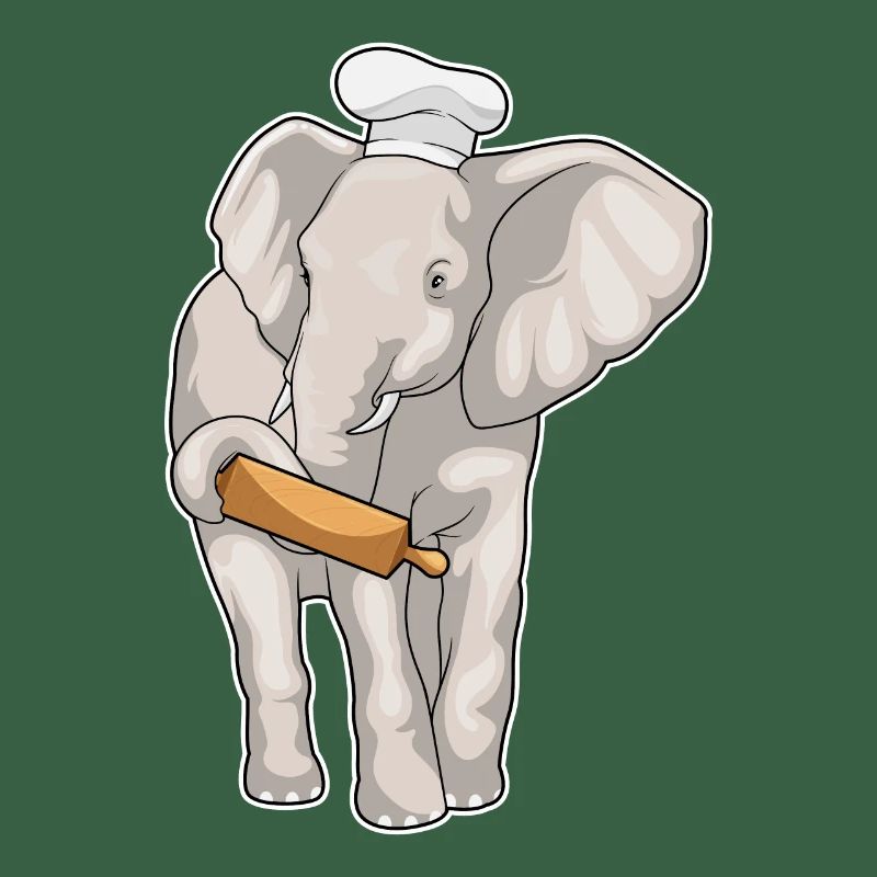 Elephant Baker Pasta Wood