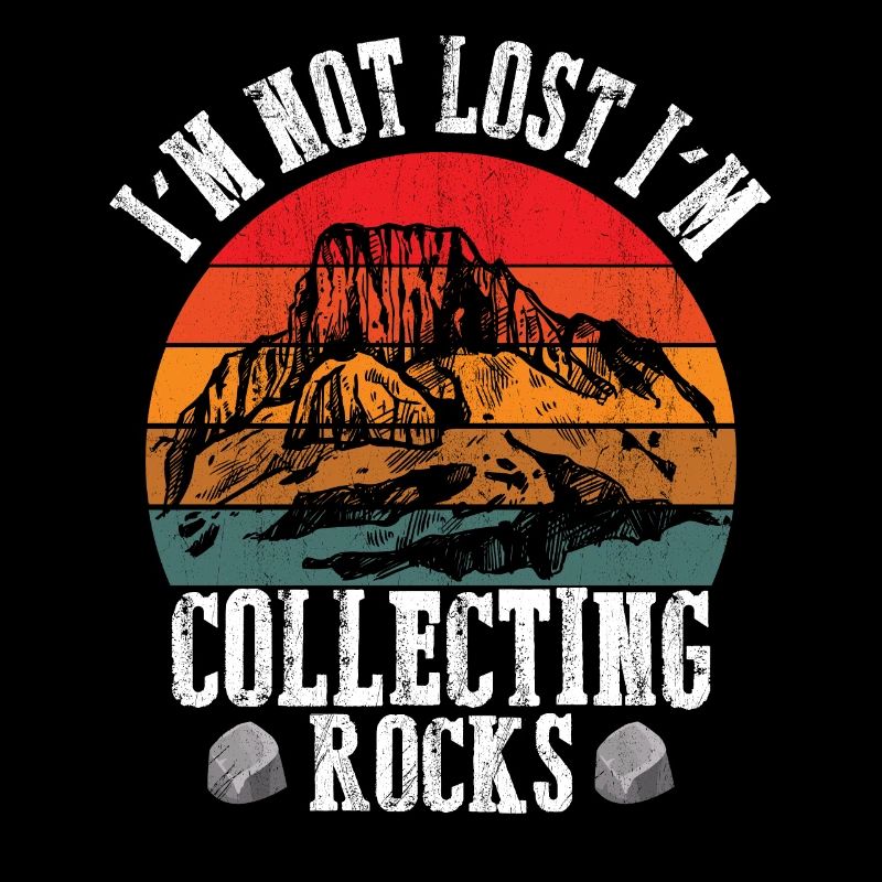 Je ne suis pas perdu Je collectionne des roches géologue Terre