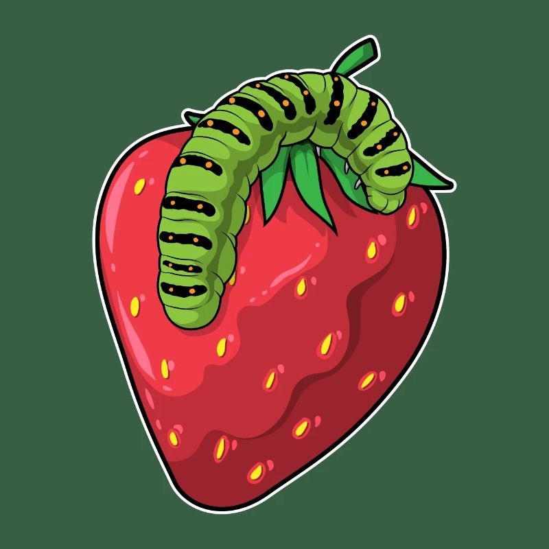 Raupe Erdbeere