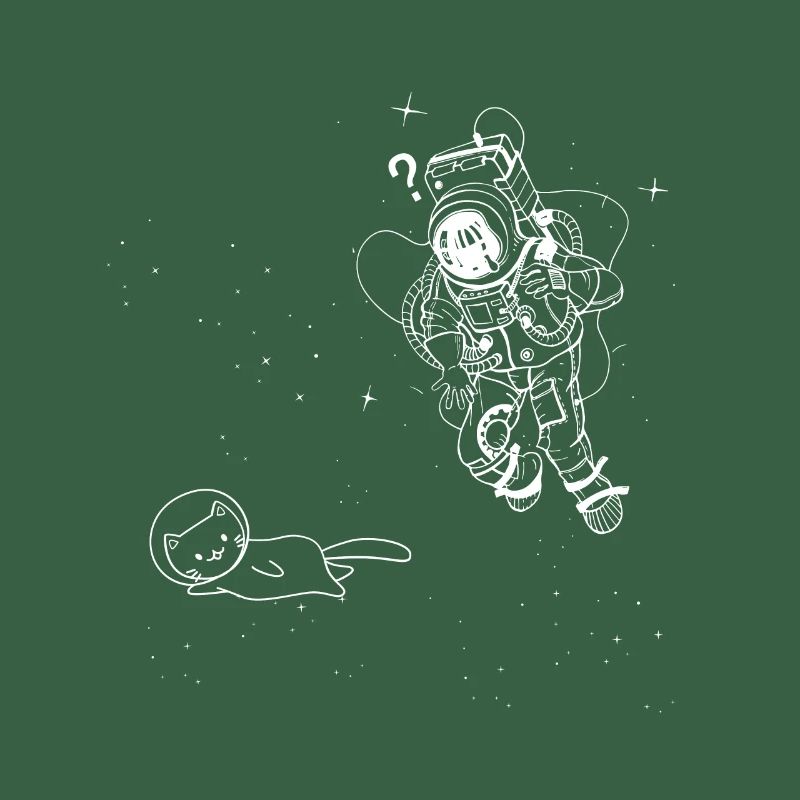 Drôle de chat animal dans l’astronaute de l’espace