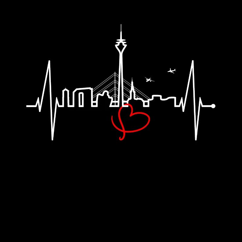 Dusseldorf Skyline Heartbeat Dear Dusseldorf