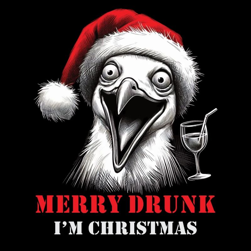 Merry Drunk I'm Christmas Bier Spruch Weihnachten