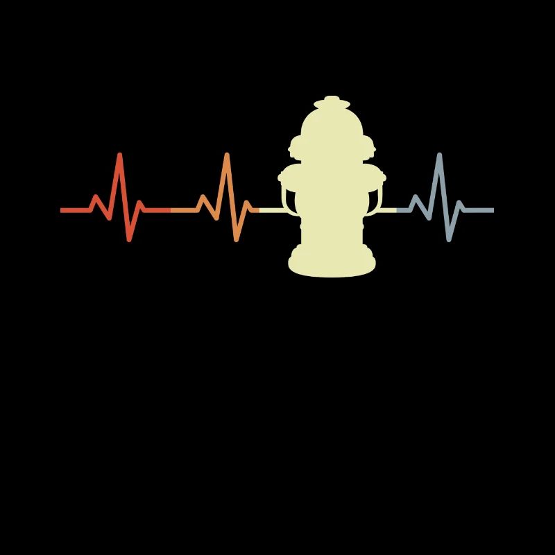 Vintage Fire Hydrant Heart Line