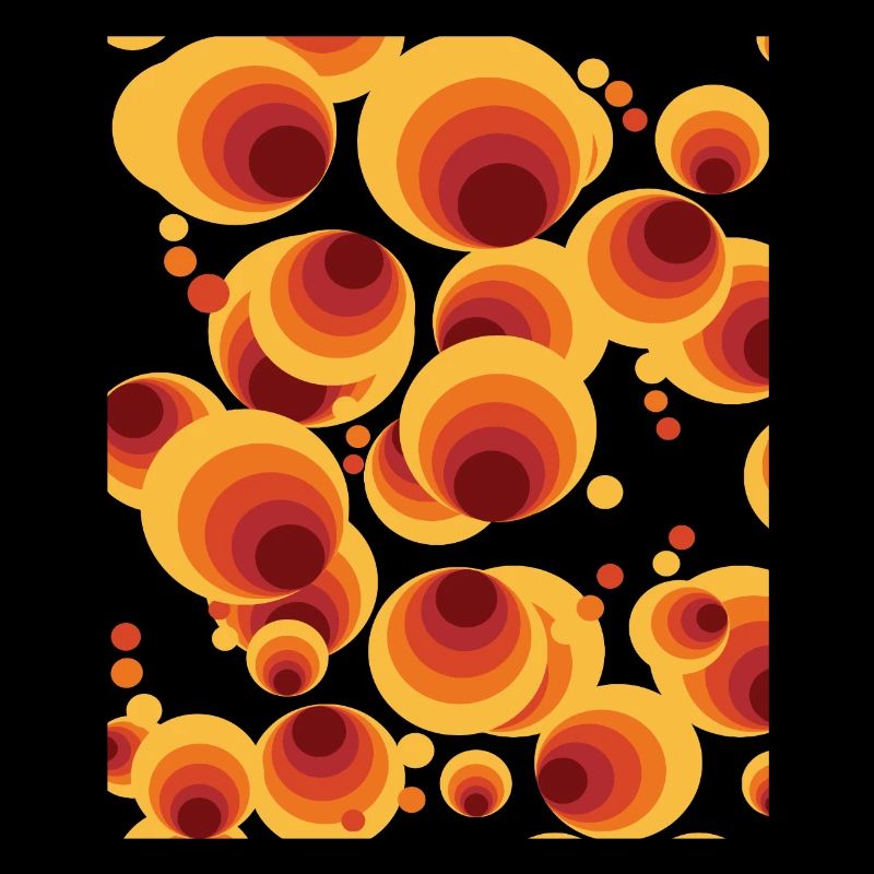 Motif abstrait de cercle à pois
