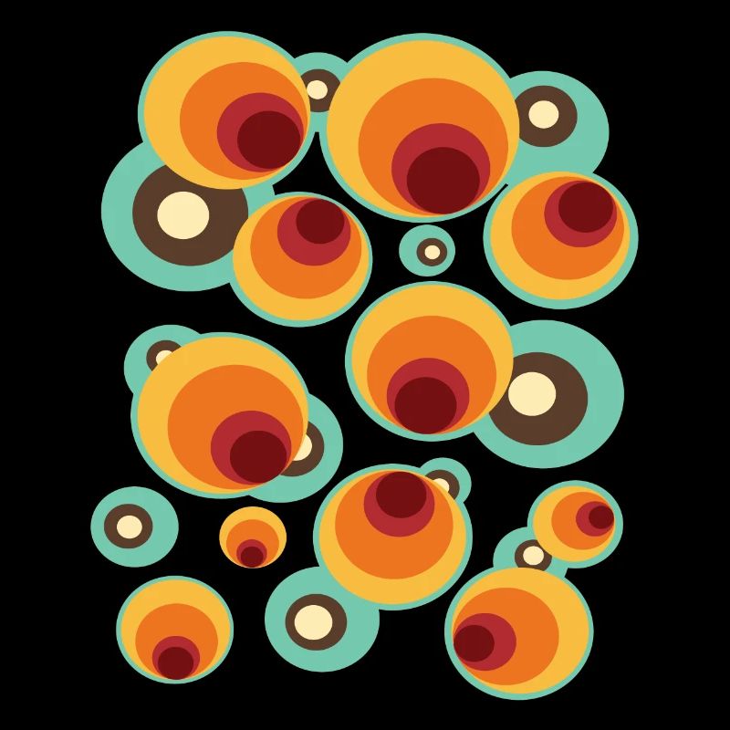 Vintage Mid Century Kreis Muster