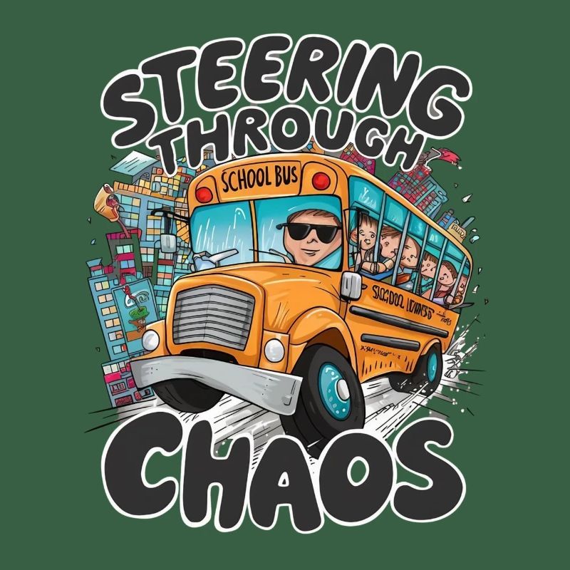Diriger à travers le chaos Drôle de chauffeur d’autobus scolaire