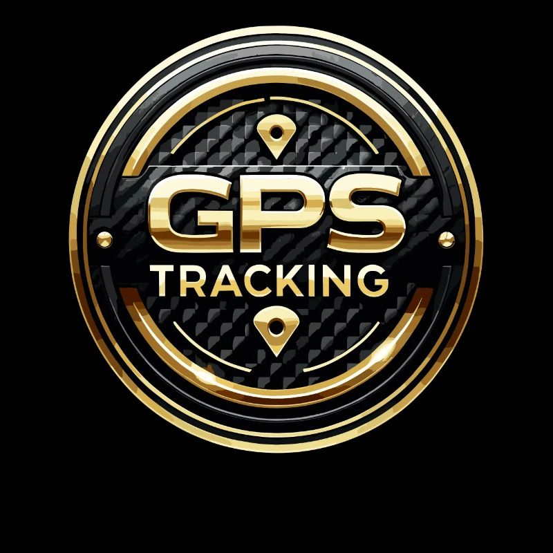 GPS-Tracking Carbon Gold Warnaufkleber