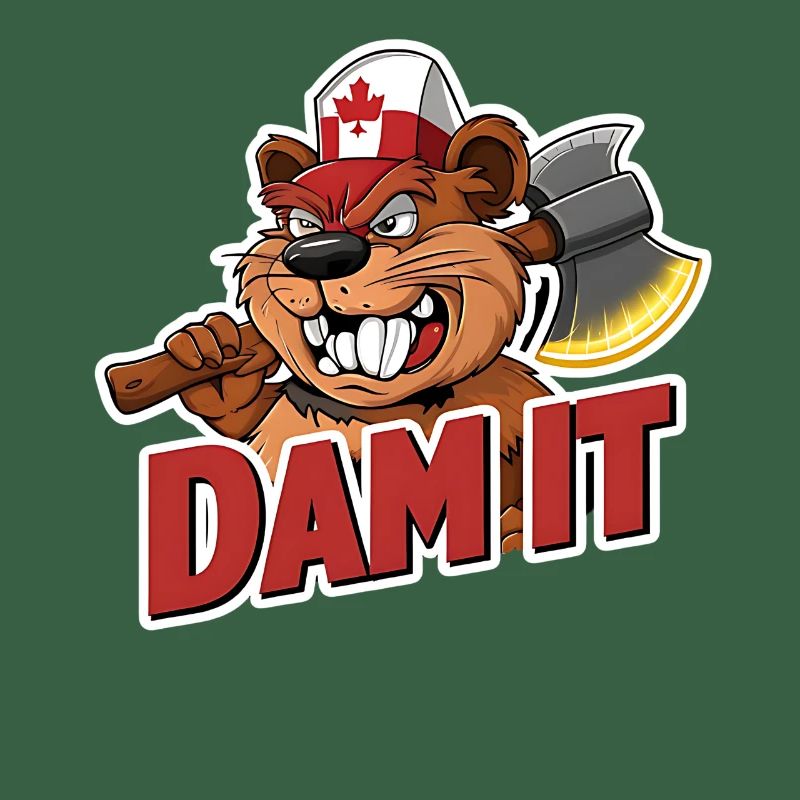 « Dam It » Beaver Canada Pride Drôle de bûcheron