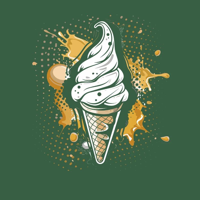 Cornet de crème glacée Éclaboussures de couleur