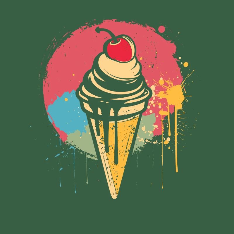 Graffiti de cornet de crème glacée