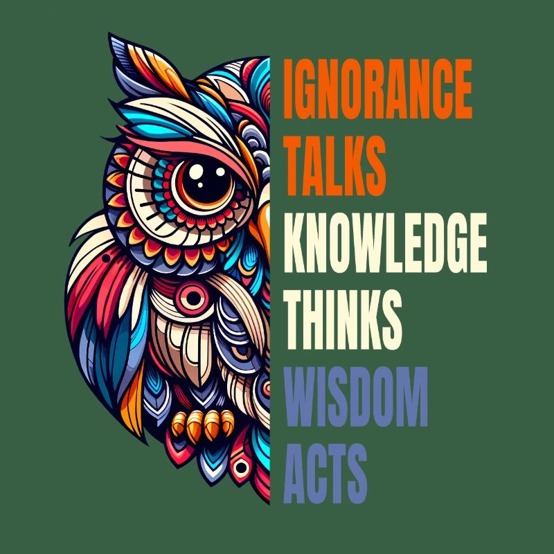 Abstract Owl Philosophy Wisdom Knowledge Saying