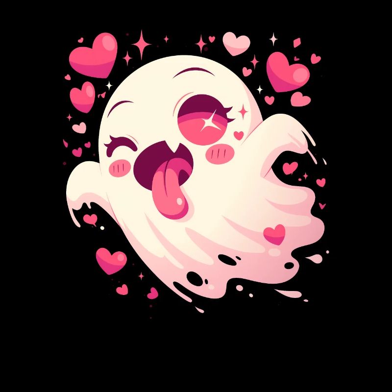 Cute Geist Gespenst Herzchen Halloween Spuk