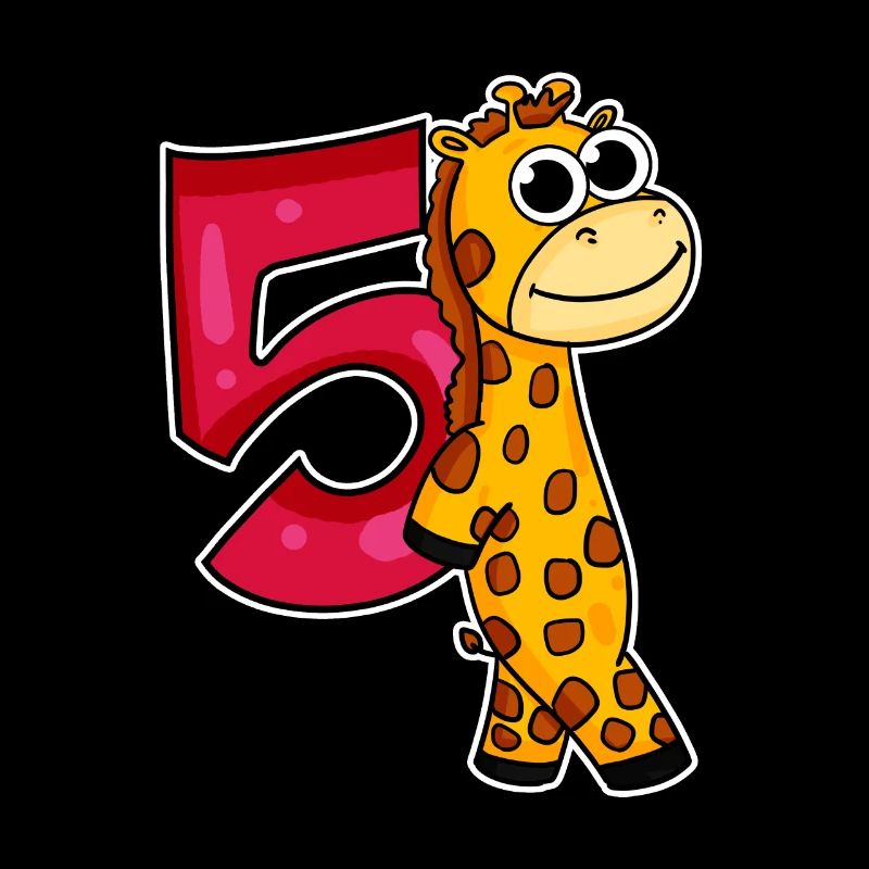 5. Geburtstag Motiv Giraffe - 5 jahre