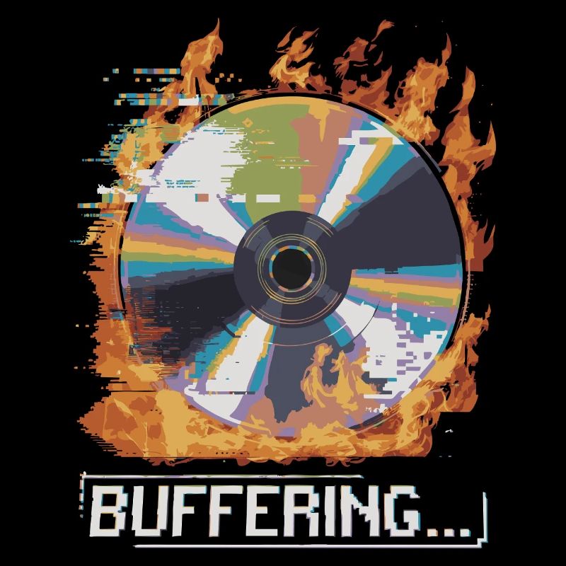 Pufferung... Flamingo Glitched CD Retro Design