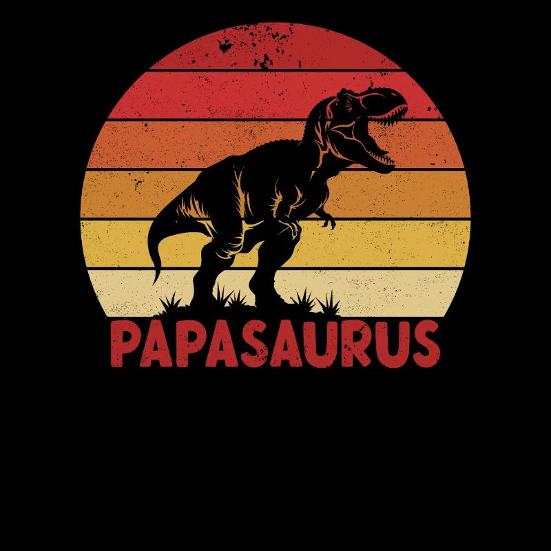 Papasaurus Papa Retro T-Rex Vatertag Geschenk