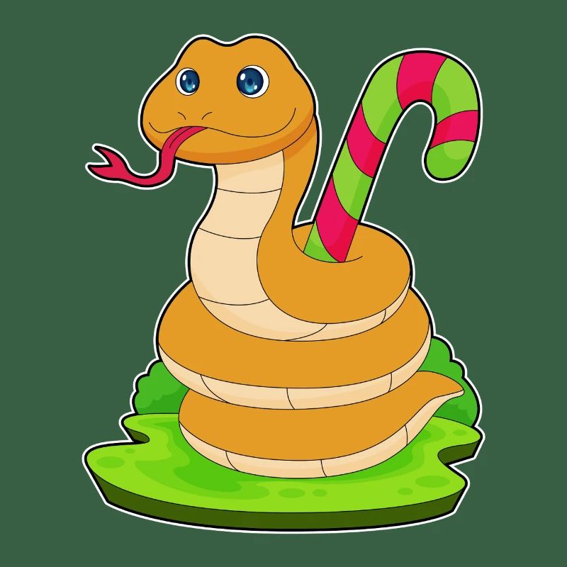 Snake candy cane